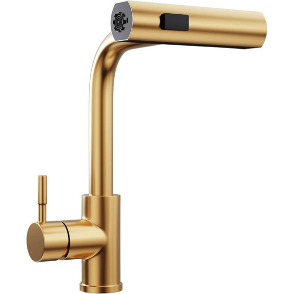 JASODI Pull Down Sprayer Single Hole Handle Stainless Steel Kitchen